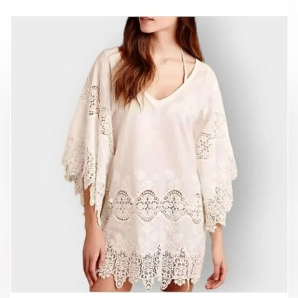 Anthropologie Eberjey Embroidered Castaway Coverup - Picture 2 of 11